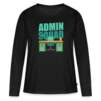 Administrator Kader - Frauen Premium Bio Langarmshirt - Schwarz - Vorne - Julia (174cm)