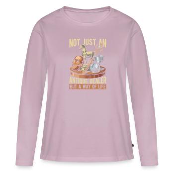 Antique dealer - Women's Premium Organic Long Sleeve Shirt - dusky pink - Front - Julia (174cm)