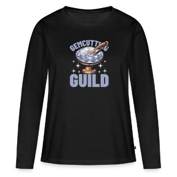 Équipe de tailleurs de pierres précieuses - T-shirt manches longues Premium bio Femme - noir - Devant - Julia (174cm)