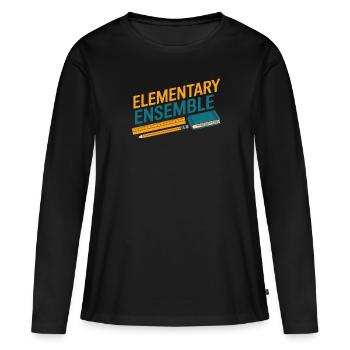 Équipe d’enseignants de l’école primaire - T-shirt manches longues Premium bio Femme - noir - Devant - Julia (174cm)