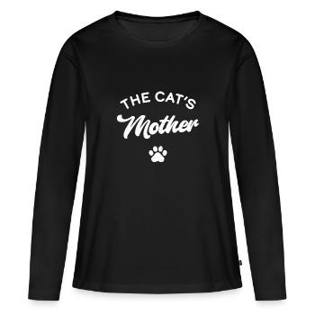 The Cat's Mother - Women's Premium Organic Long Sleeve Shirt - black - Front - Julia (174cm)