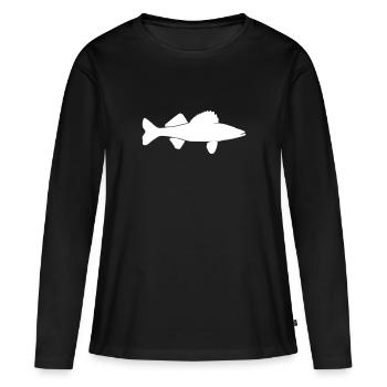 Sandre - T-shirt manches longues Premium bio Femme - noir - Devant - Julia (174cm)