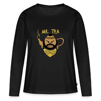Mr. Tea A-Team Clubber Lang B. A. Baracus Mr. T - Women's Premium Organic Long Sleeve Shirt - black - Front - Julia (174cm)