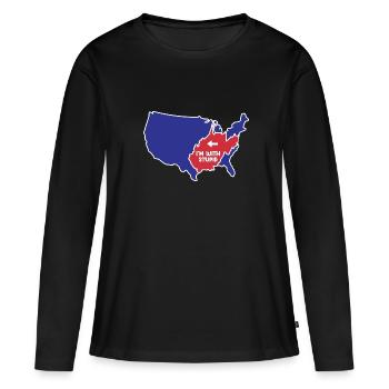 West Virginia für patriotische West Virginianer - Frauen Premium Bio Langarmshirt - Schwarz - Vorne - Julia (174cm)