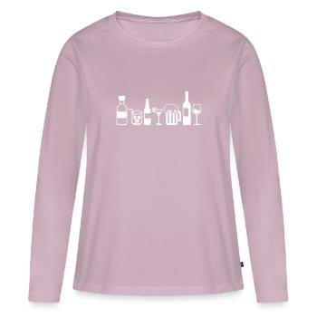 alcohol - Women's Premium Organic Long Sleeve Shirt - dusky pink - Front - Julia (174cm)