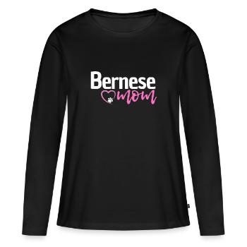 Berner maman cadeaux bouvier bernois Design - T-shirt manches longues Premium bio Femme - noir - Devant - Julia (174cm)
