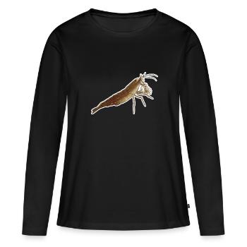 Bamboo Shrimp Pet Design pour les fiers fans de crevettes - T-shirt manches longues Premium bio Femme - noir - Devant - Julia (174cm)