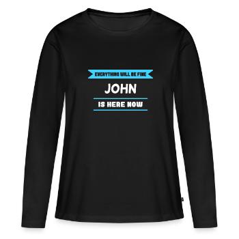 John Name Saying für stolze Johns - Frauen Premium Bio Langarmshirt - Schwarz - Vorne - Julia (174cm)
