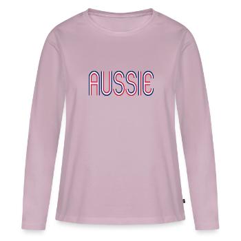 AUSSIE - Frauen Premium Bio Langarmshirt - Altrosa - Vorne - Julia (174cm)