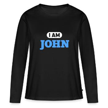 John Name Saying für stolze Johns - Frauen Premium Bio Langarmshirt - Schwarz - Vorne - Julia (174cm)