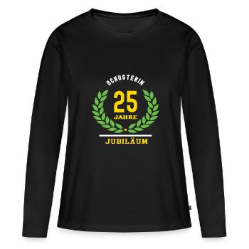Schusterin Jubiläum 25 Jahre 25 jähriges Jubi - Frauen Premium Bio Langarmshirt - Schwarz - Vorne - Julia (174cm)