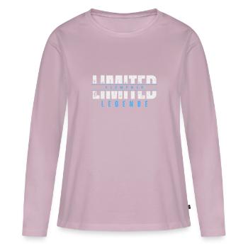 Légende de plombier limitée. - T-shirt manches longues Premium bio Femme - rose poudré - Devant - Julia (174cm)