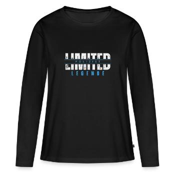Légende limitée du policier. - T-shirt manches longues Premium bio Femme - noir - Devant - Julia (174cm)