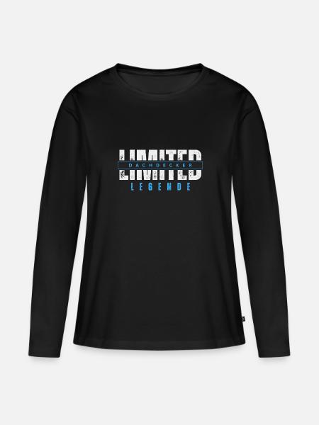 Limited Dachdecker Legende. - Frauen Premium Bio Langarmshirt - Schwarz
