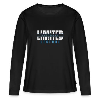 Légende marchande limitée. - T-shirt manches longues Premium bio Femme - noir - Devant - Julia (174cm)