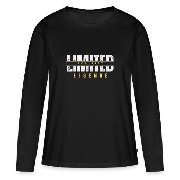 Légende limitée du policier. - T-shirt manches longues Premium bio Femme - noir - Devant - Julia (174cm)