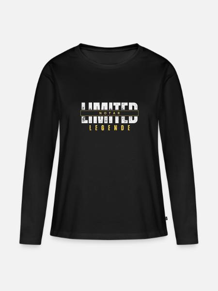 Limited Notar Legende. - Frauen Premium Bio Langarmshirt - Schwarz