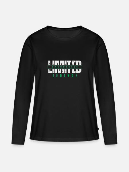Limited Dachdecker Legende. - Frauen Premium Bio Langarmshirt - Schwarz
