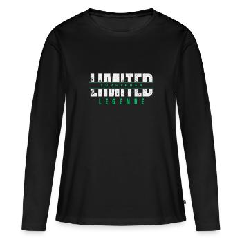 Légende du videur limité. - T-shirt manches longues Premium bio Femme - noir - Devant - Julia (174cm)