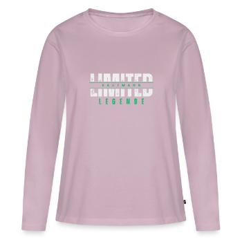 Légende marchande limitée. - T-shirt manches longues Premium bio Femme - rose poudré - Devant - Julia (174cm)