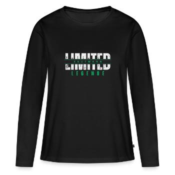 Légende marchande limitée. - T-shirt manches longues Premium bio Femme - noir - Devant - Julia (174cm)