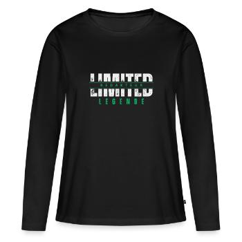 Légende limitée de l’éditeur. - T-shirt manches longues Premium bio Femme - noir - Devant - Julia (174cm)