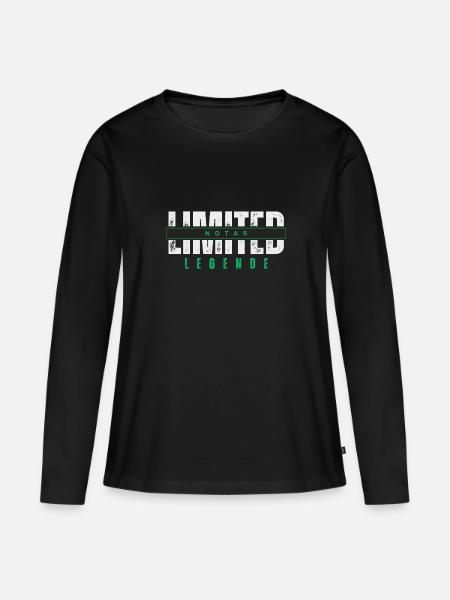Limited Notar Legende. - Frauen Premium Bio Langarmshirt - Schwarz