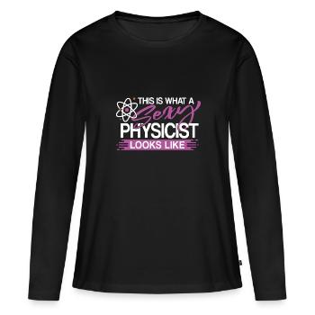 Physicist - Women's Premium Organic Long Sleeve Shirt - black - Front - Julia (174cm)