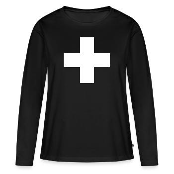 blockedTitle - Women's Premium Organic Long Sleeve Shirt - black - Front - Julia (174cm)
