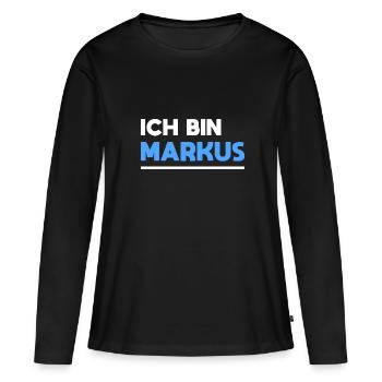 Markus Name Spruch für stolze Markus - Frauen Premium Bio Langarmshirt - Schwarz - Vorne - Julia (174cm)