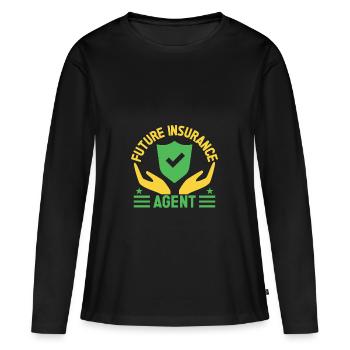 Insurance Agent Future Agent Funny Insurance - Frauen Premium Bio Langarmshirt - Schwarz - Vorne - Julia (174cm)