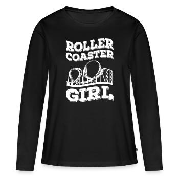 Roller Coaster Girl - Women's Premium Organic Long Sleeve Shirt - black - Front - Julia (174cm)