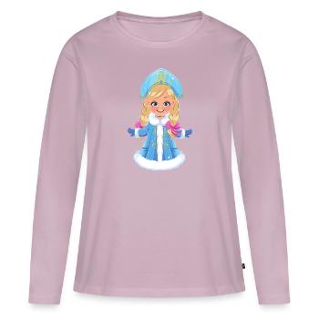Ded Moroz Snegurotschka russischer Weihnachtsmann - Frauen Premium Bio Langarmshirt - Altrosa - Vorne - Julia (174cm)