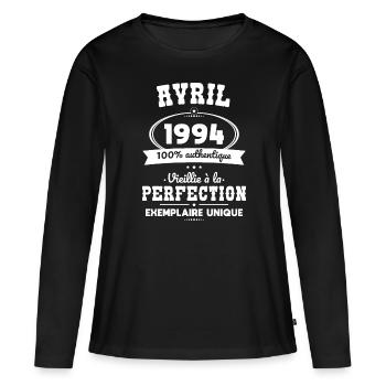 30th Anniversary - April 1994 Perfection - Women's Premium Organic Long Sleeve Shirt - black - Front - Julia (174cm)
