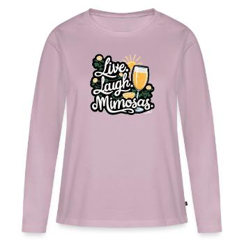 Live laugh Mimosas Lover Cocktail Holiday - Women's Premium Organic Long Sleeve Shirt - dusky pink - Front - Julia (174cm)