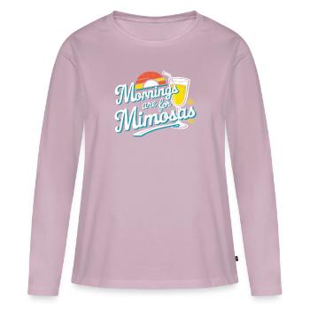 Der Vormittag ist für Mimosas Lover Cocktail Holiday - Frauen Premium Bio Langarmshirt - Altrosa - Vorne - Julia (174cm)
