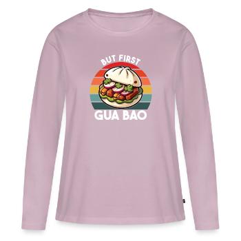 Gua Bao Asian Food Lover China Vietnam Japan - Women's Premium Organic Long Sleeve Shirt - dusky pink - Front - Julia (174cm)