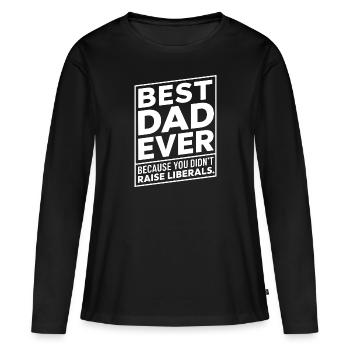 Konservativer Vatertag Bester Papa Republikaner - Frauen Premium Bio Langarmshirt - Schwarz - Vorne - Julia (174cm)