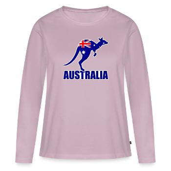 Australie - T-shirt manches longues Premium bio Femme - rose poudré - Devant - Julia (174cm)