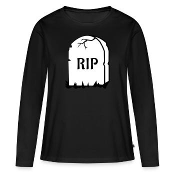 RIP Rest is Peace - Frauen Premium Bio Langarmshirt - Schwarz - Vorne - Julia (174cm)