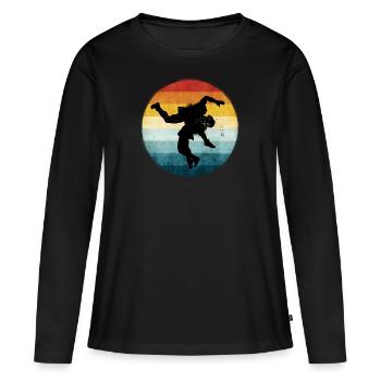 Ringen - Frauen Premium Bio Langarmshirt - Schwarz - Vorne - Julia (174cm)