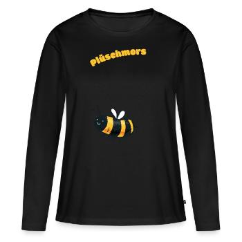 Plüschmors Plattdeutsch Geschenkidee - Frauen Premium Bio Langarmshirt - Schwarz - Vorne - Julia (174cm)