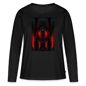 Enfer feu éternel purgatoire - T-shirt manches longues Premium bio Femme - noir - Devant - Julia (174cm)
