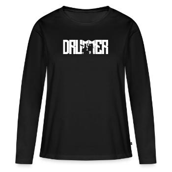 Batteur de batterie de batteur - T-shirt manches longues Premium bio Femme - noir - Devant - Julia (174cm)