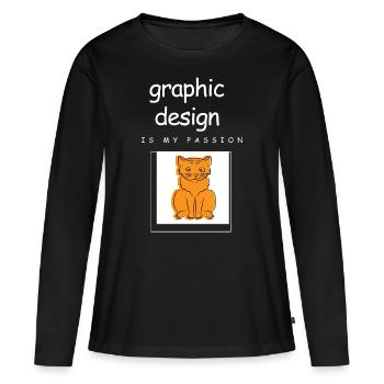 Designerin Grafiker Grafik Designer Künstler - Frauen Premium Bio Langarmshirt - Schwarz - Vorne - Julia (174cm)