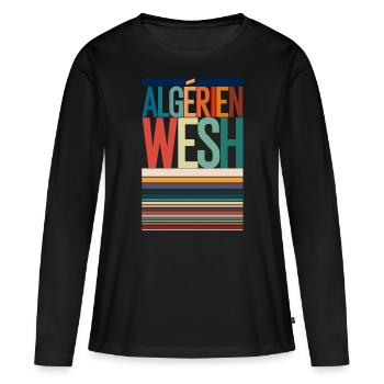Algerian wesh - Women's Premium Organic Long Sleeve Shirt - black - Front - Julia (174cm)
