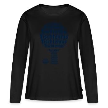 Tischtennisschläger Ping Pong Master Ball - Women's Premium Organic Long Sleeve Shirt - black - Front - Julia (174cm)