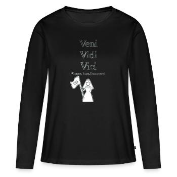 Bachelorette - Bride to be - Veni Vidi Vici - Women's Premium Organic Long Sleeve Shirt - black - Front - Julia (174cm)