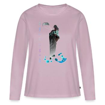 Kitesurfen - Frauen Premium Bio Langarmshirt - Altrosa - Vorne - Julia (174cm)