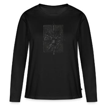 Conception des clés du secret - T-shirt manches longues Premium bio Femme - noir - Devant - Julia (174cm)